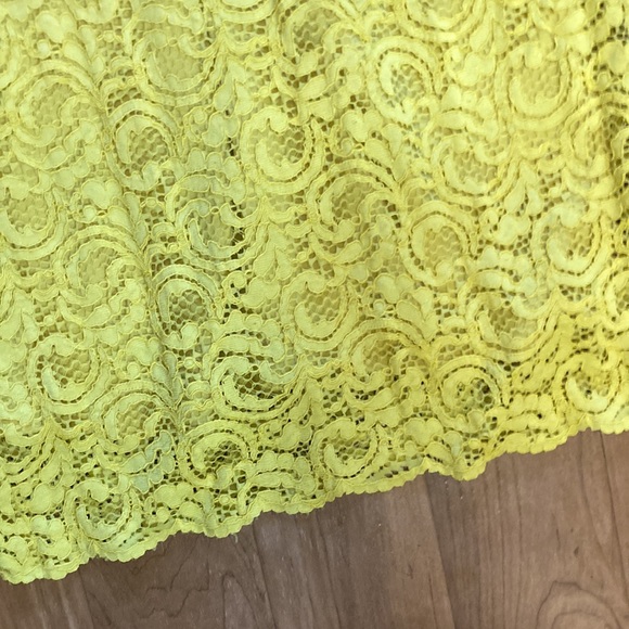 Zara Yellow Lace Overlay Dress - Picture 8 of 12